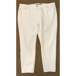 Ralph Lauren Jeans Womens 16W Curvy Fit High Waist Tapered Crop Stretch Denim